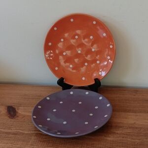 Maxwell Williams SPRINKLE Purple & Orange Salad Plates